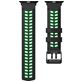 Mobigear Aero Armor Bracelet Silicone Apple Watch Fermeture boucle ardillon - 42/41/40/38 mm - Noir / Vert
