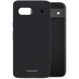 Mobilize Rubber Gelly Coque Google Pixel 8a Coque arrière en TPU Souple - Matt Black