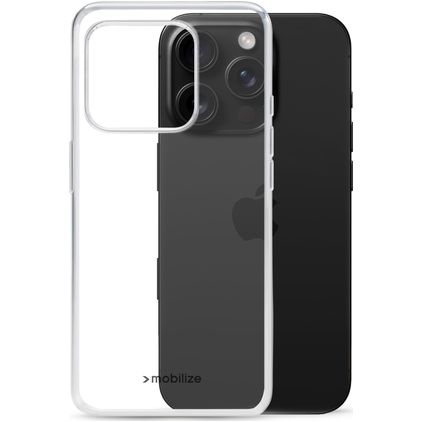 Mobilize Gelly Transparent iPhone 16 Pro TPU souple Coque arrière - Transparent