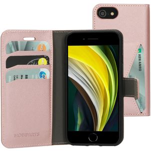 Mobiparts Classic Wallet Housse iPhone 8 Etui Porte-Monnaie - Rose