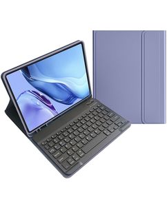 Mobigear Keys Coque iPad Air 11 Pouces (2025) Etui Clavier Bluetooth QWERTY + Porte-crayon - Violet