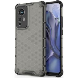 Mobigear Honeycomb Coque Xiaomi 12X Coque arrière Rigide Anti-Chocs - Noir
