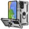 Mobigear Armor Ring Samsung Galaxy A73 Plastique rigide Coque arrière Antichoc avec bague de maintien - Argent