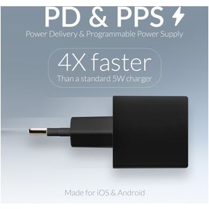 Mobilize - Double USB / USB-C Chargeur Power Delivery 30W - Noir