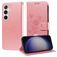 Mobigear Flowers Housse Samsung Galaxy S25 Plus Etui Porte-Monnaie - Rose doré