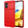 Mobigear Brushed Slim Coque POCO M5 Coque arrière en TPU Souple - Rouge
