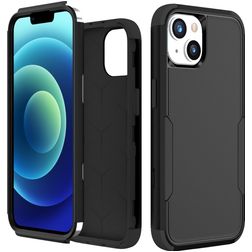 Mobigear Ultra Tough Coque iPhone 15 Coque arrière Rigide Anti-Chocs - Noir