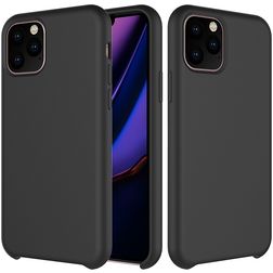 Mobigear Rubber Touch Coque iPhone 11 Pro Coque arrière en Silicone - Noir