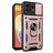 Mobigear Armor Ring Cam Slide Motorola Edge 40 Pro Plastique rigide Coque arrière Antichoc avec bague de maintien et cache caméra coulissant - Rose doré