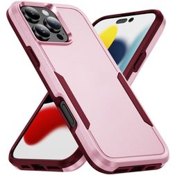 Mobigear Heavy Armor Coque iPhone 16 Pro Coque arrière Rigide Anti-Chocs - Rose