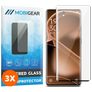 Mobigear OPPO Find X6 Pro Verre trempé Protection d'écran - Compatible Coque - Noir (Lot de 3)