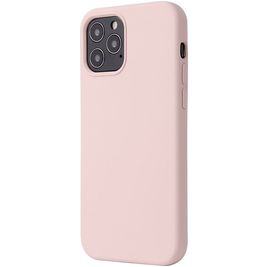 Mobigear Rubber Touch Coque iPhone 12 Coque arrière en Silicone - Sand Pink