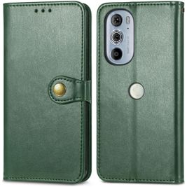 Mobigear Snap Button Housse Motorola Edge 30 Pro Etui Porte-Monnaie - Vert