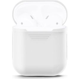 Mobigear Colors Coque Apple AirPods 1 Coque en Silicone Souple - Blanc