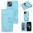 Mobigear Wallet Housse iPhone 15 Plus Etui avec Coque Détachable Porte-Monnaie - Bleu