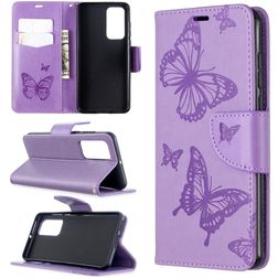 Mobigear Butterfly Housse Huawei P40 Etui Porte-Monnaie - Violet