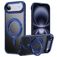 Mobigear Frosted Mag iPhone Air MagSafe Plastique rigide Coque arrière avec béquille - Bleu
