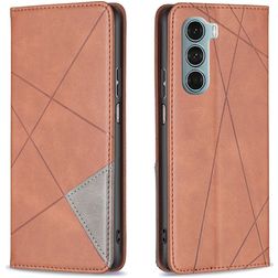 Mobigear Rhombus Slim Housse Motorola Moto G200 5G Etui - Marron