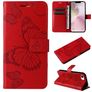 Mobigear Butterfly Housse iPhone 16e Etui Porte-Monnaie - Rouge