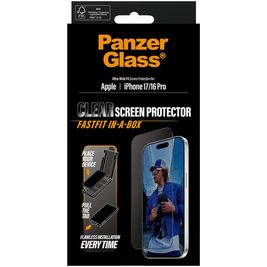 PanzerGlass FastFit iPhone 16 Pro Verre trempé Protection d'écran Confidentialité - Compatible Coque