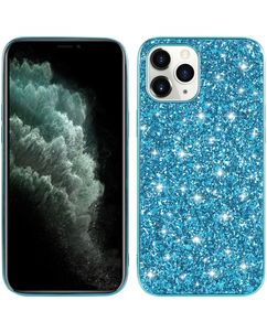 Mobigear Glitter Coque iPhone 12 Pro Max Coque arrière Rigide - Bleu