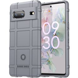 Mobigear Rugged Shield Coque Google Pixel 7 Coque arrière en TPU Souple Anti-Chocs - Gris
