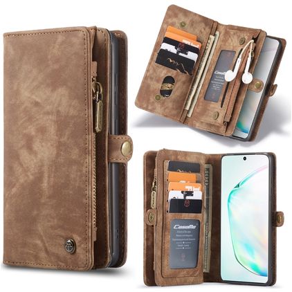 CaseMe 008 Samsung Galaxy S20 Coque Étui 2en1 avec coque amovible Portefeuille - Marron
