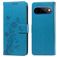Mobigear Flowers Housse Google Pixel 11 Pro XL Etui Porte-Monnaie - Bleu