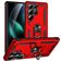 Mobigear Armor ring Coque Samsung Galaxy S25 Ultra Coque arrière Rigide Anti-Chocs avec Anneau-Support - Rouge
