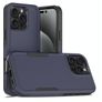 Mobigear Heavy Armor iPhone 16 Pro Max Plastique rigide Coque arrière Antichoc - Bleu foncé