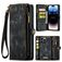 Caseme 008 Housse iPhone 15 Pro Max Etui avec Coque Détachable Porte-Monnaie - Noir