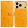 Mobigear Flowers iPhone 17 Pro Max Étui Portefeuille - Jaune