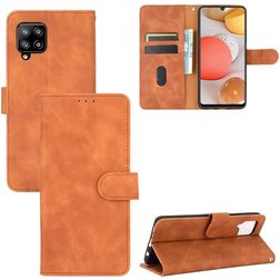 Mobigear Retro Samsung Galaxy A42 Étui Portefeuille - Cognac