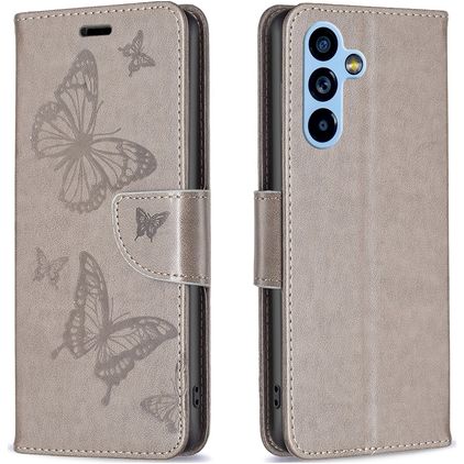 Mobigear Butterfly Samsung Galaxy A54 Étui Portefeuille - Gris