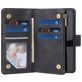 Mobigear Zipper Housse iPhone 12 Pro Max Etui Porte-Monnaie - Noir