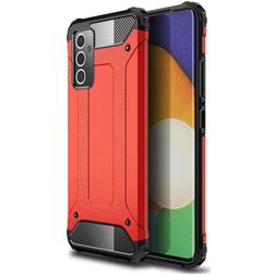 Mobigear Outdoor Coque Samsung Galaxy A82 5G Coque arrière Rigide Anti-Chocs - Rouge