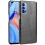 Mobigear Croco Coque OPPO Reno 4 Coque arrière Rigide - Noir