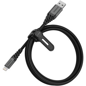 Otterbox Nylon Braided - Câble USB-A vers Apple Lightning MFI 1 mètre - Noir
