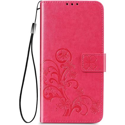 Mobigear Clover Housse Samsung Galaxy A52s 5G Etui Porte-Monnaie - Magenta