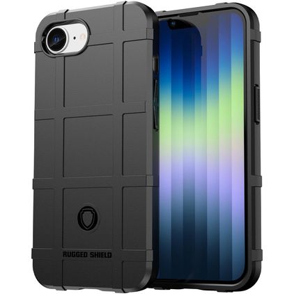 Mobigear Rugged Shield Coque iPhone 17e Coque arrière en TPU Souple Anti-Chocs - Noir