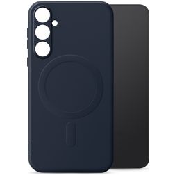 My Style Protective Flex Coque Samsung Galaxy A55 MagSafe Coque arrière en TPU Souple - Bleu Marin