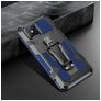 Mobigear Armor Stand Coque iPhone 12 Pro Max Coque arrière Rigide Anti-Chocs avec Support Amovible - Noir / Bleu