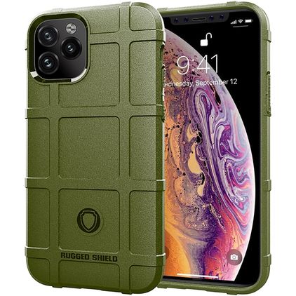 Mobigear Rugged Shield Coque iPhone 11 Coque arrière en TPU Souple Anti-Chocs - Vert