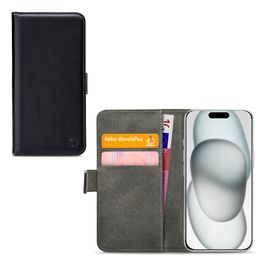 Mobilize Classic Gelly Wallet Housse iPhone 15 Etui Porte-Monnaie - Noir