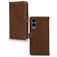Mobilize Wallet Housse Samsung Galaxy S25 Edge Etui en Cuir Véritable Porte-Monnaie - Marron