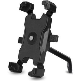 Mobigear PushHold Support Moto Rétroviseur Pince Universel - Noir