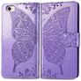 Mobigear Butterfly Housse iPhone SE (2020) Etui Porte-Monnaie - Violet