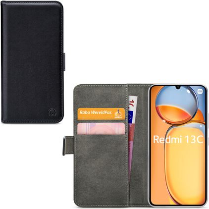 Mobilize Classic Gelly Wallet Housse Xiaomi Redmi 13C Etui Porte-Monnaie - Noir