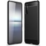 Mobigear Brushed Slim Sony Xperia 10 III TPU souple Coque arrière - Noir
