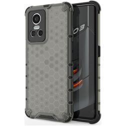 Mobigear Honeycomb Realme GT Neo 3 Plastique rigide Coque arrière Antichoc - Noir